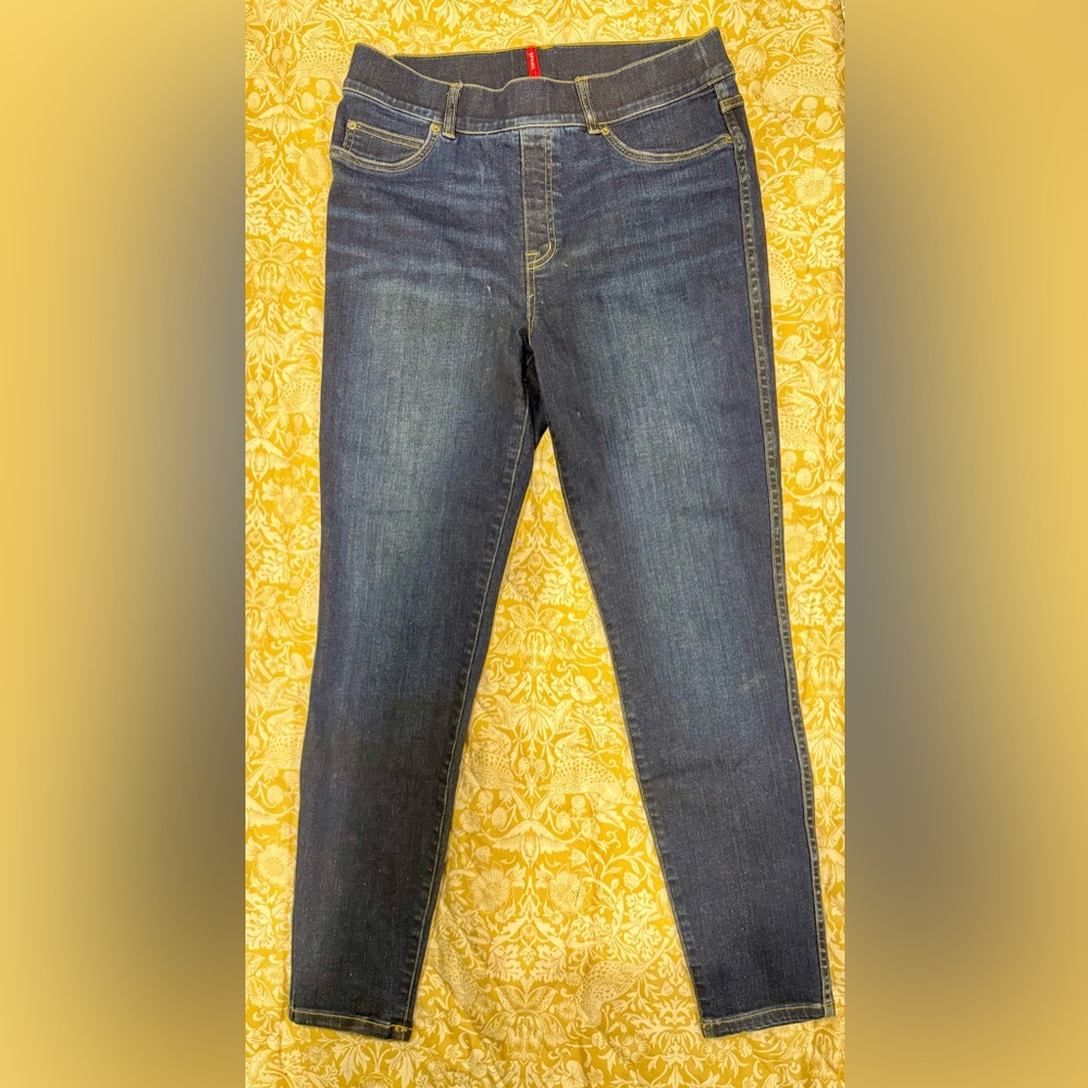 Spanx dark color large jeans - euc